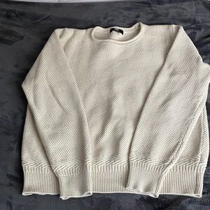 Frye Cream Crew Neck Sweater